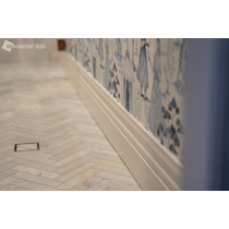 Parade White Calacatta Natural Product Herringbone Honed Mosaic 