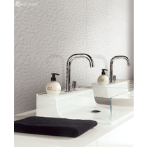 Spatial Hexagon White Structured Gloss Tile 
