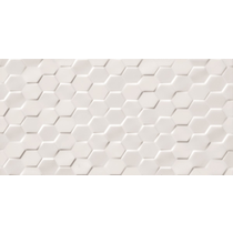 Spatial Hexagon White Structured Gloss Tile 
