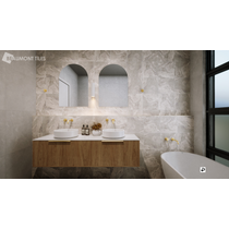 Sicily Stone Light Grey Matt Tile 