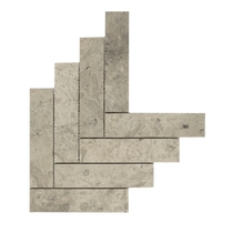 Parade Thala Grey Limestone Natural Product Herringbone Honed Mosaic 