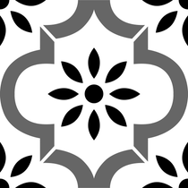 Majorca Floral White Matt Tile 