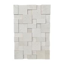 Stone Wall White Limestone Natural Product Smooth Structured Honed (Pkt6 ) 