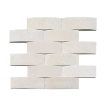 Stone Wall White Limestone Natural Product Basket Weave Embossed Honed (Pkt12) 