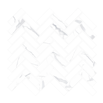 Shape Carrara Herringbone Satin Mosaic Tile 