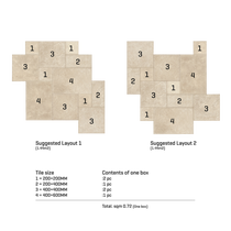 Pierre Beige Limestone Extra Textured French Pattern Tile 