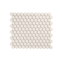 Regency White Hexagon Textured Mosaic Tile 