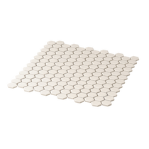 Regency White Hexagon Textured Mosaic Tile 
