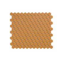 Regency Yellow Hexagon Textured Mosaic Tile 